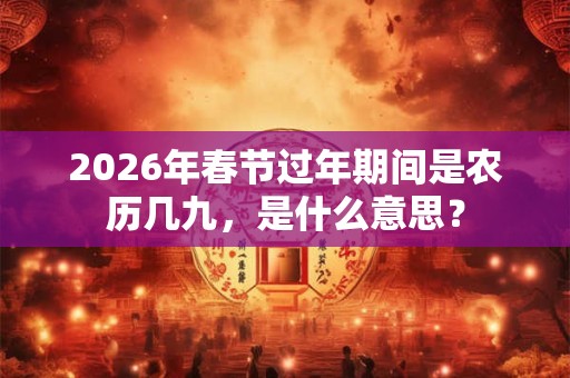 2026年春节过年期间是农历几九，是什么意思？