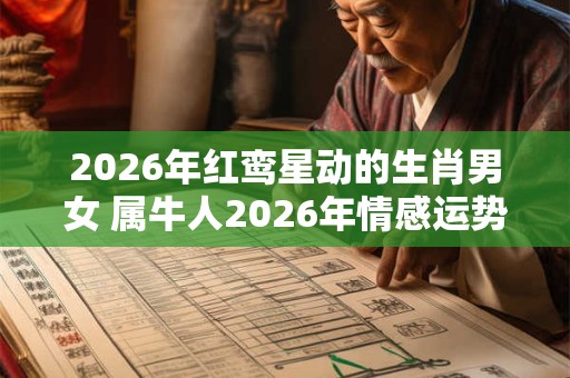 2026年红鸾星动的生肖男女 属牛人2026年情感运势旺盛 2026年红鸾星动的生肖男女 属牛人2026年情感运势旺盛