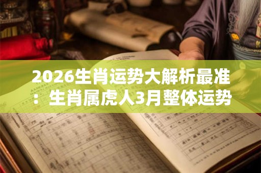 2026生肖运势大解析最准:生肖属虎人3月整体运势分析 2026生肖运势大解析最准:生肖属虎人3月整体运势分析