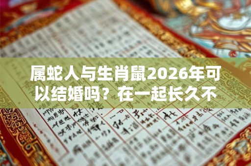属蛇人与生肖鼠2026年可以结婚吗?在一起长久不 属蛇人与生肖鼠2026年可以结婚吗?在一起长久不