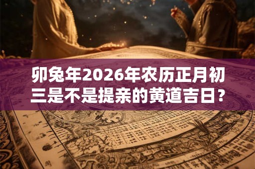 卯兔年2026年农历正月初三是不是提亲的黄道吉日? 卯兔年2026年农历正月初三是不是提亲的黄道吉日?