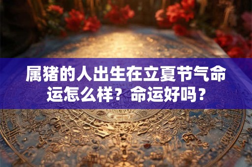 属猪的人出生在立夏节气命运怎么样？命运好吗？