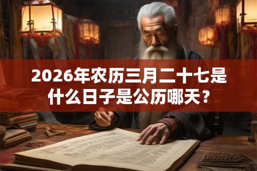 2026年农历三月二十七是什么日子是公历哪天？