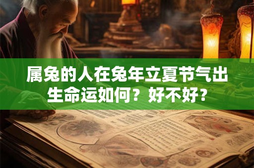 属兔的人在兔年立夏节气出生命运如何？好不好？