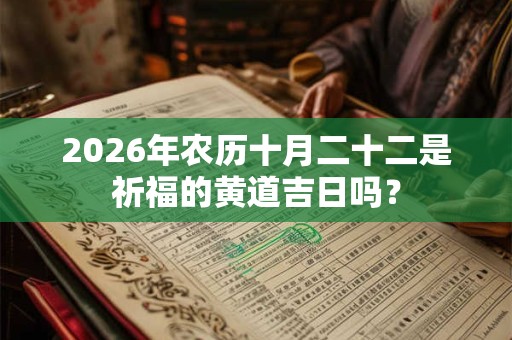 2026年农历十月二十二是祈福的黄道吉日吗？
