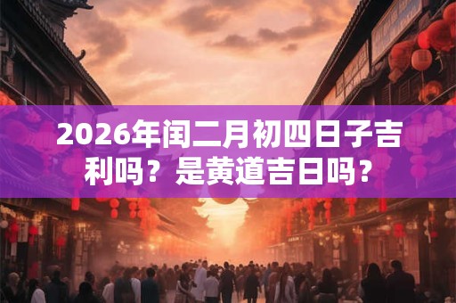 2026年闰二月初四日子吉利吗？是黄道吉日吗？