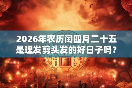 2026年农历闰四月二十五是理发剪头发的好日子吗？