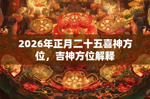 2026年正月二十五喜神方位，吉神方位解释