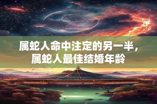 属蛇人命中注定的另一半，属蛇人最佳结婚年龄