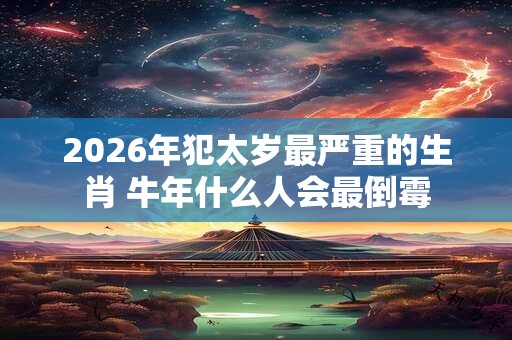 2026年犯太岁最严重的生肖 牛年什么人会最倒霉