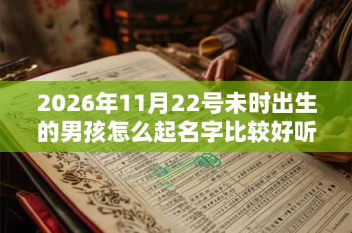 2026年11月22号未时出生的男孩怎么起名字比较好听
