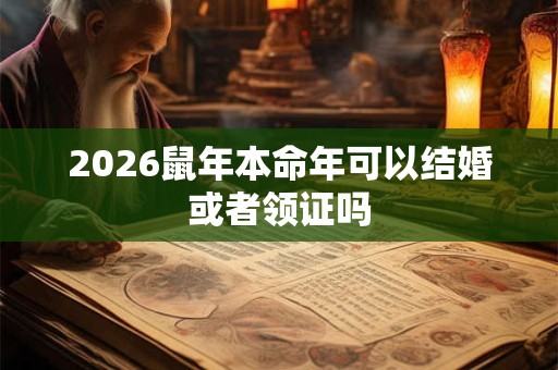 2026鼠年本命年可以结婚或者领证吗
