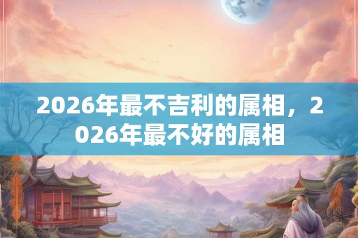 2026年最不吉利的属相,2026年最不好的属相 2026年最不吉利的属相,2026年最不好的属相