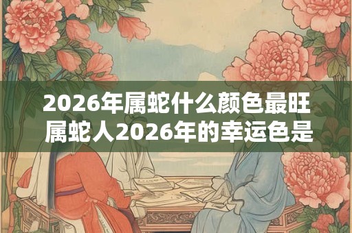2026年属蛇什么颜色最旺 属蛇人2026年的幸运色是什么