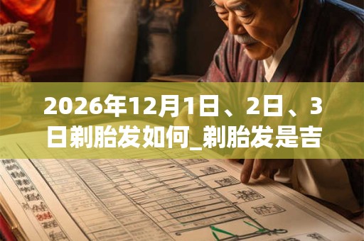 2026年12月1日、2日、3日剃胎发如何_剃胎发是吉日吗