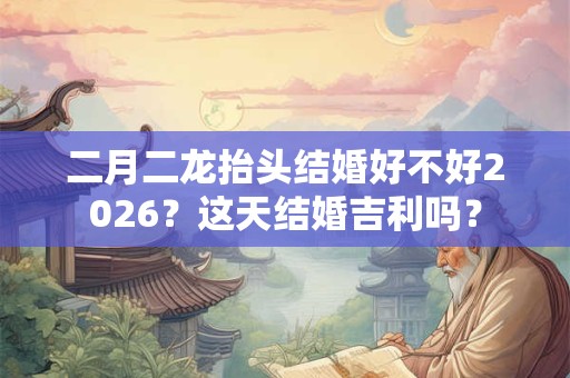 二月二龙抬头结婚好不好2026？这天结婚吉利吗？