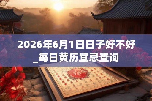 2026年6月1日日子好不好_每日黄历宜忌查询