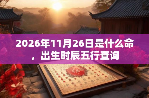 2026年11月26日是什么命，出生时辰五行查询