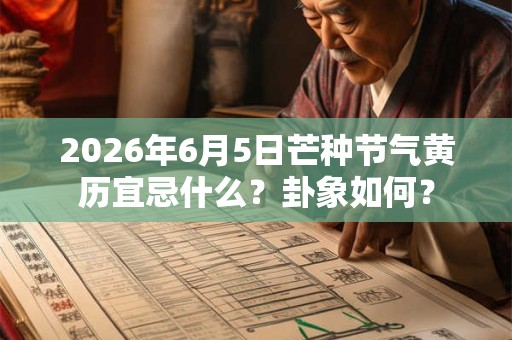 2026年6月5日芒种节气黄历宜忌什么?卦象如何? 2026年6月5日芒种节气黄历宜忌什么?卦象如何?