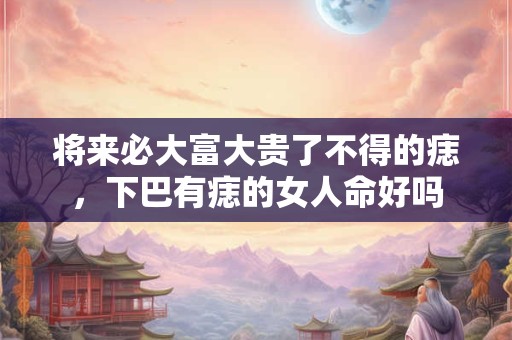 将来必大富大贵了不得的痣，下巴有痣的女人命好吗