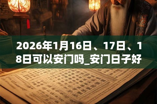 2026年1月16日、17日、18日可以安门吗_安门日子好吗 2026年1月16日、17日、18日可以安门吗_安门日子好吗