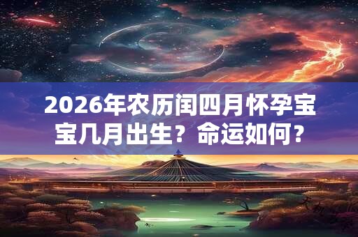 2026年农历闰四月怀孕宝宝几月出生？命运如何？