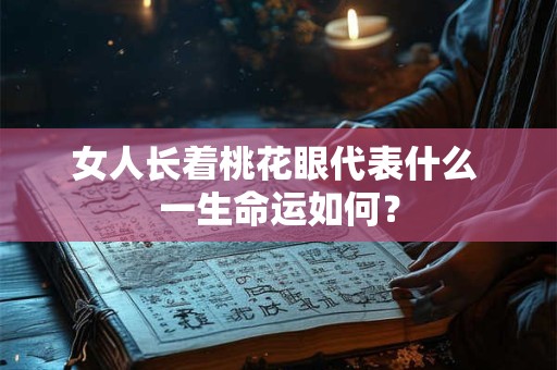 女人长着桃花眼代表什么 一生命运如何？