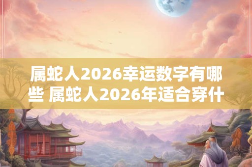 属蛇人2026幸运数字有哪些 属蛇人2026年适合穿什么颜色的衣服 属蛇人2026幸运数字有哪些 属蛇人2026年适合穿什么颜色的衣服