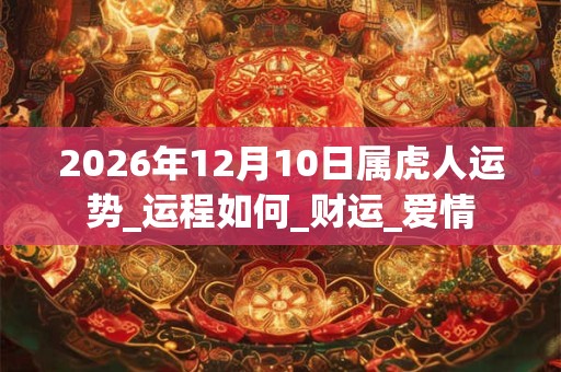 2026年12月10日属虎人运势_运程如何_财运_爱情