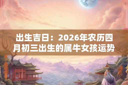 出生吉日：2026年农历四月初三出生的属牛女孩运势好不好？