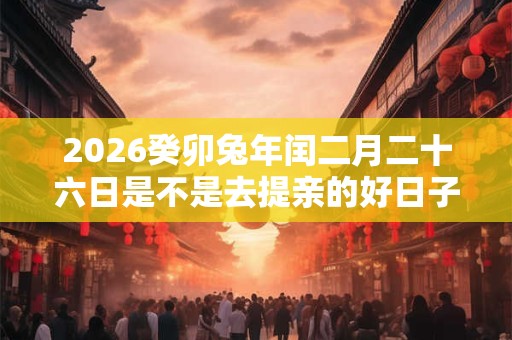2026癸卯兔年闰二月二十六日是不是去提亲的好日子？