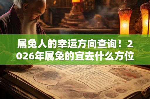 属兔人的幸运方向查询！2026年属兔的宜去什么方位发财