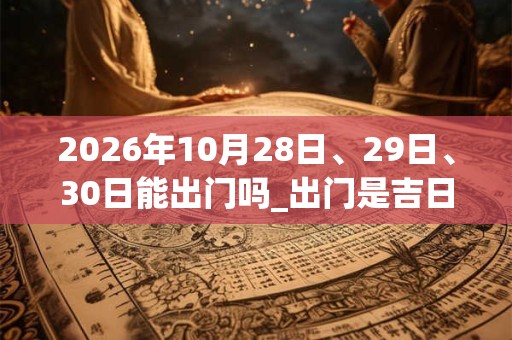2026年10月28日、29日、30日能出门吗_出门是吉日吗