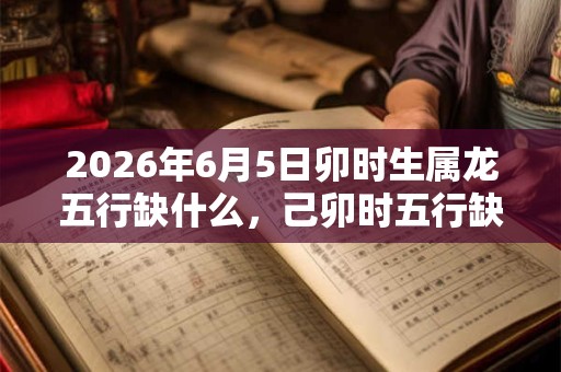 2026年6月5日卯时生属龙五行缺什么，己卯时五行缺什么