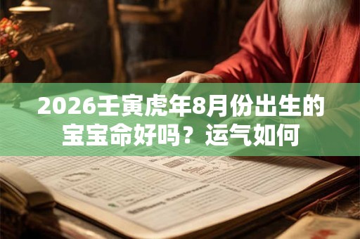 2026壬寅虎年8月份出生的宝宝命好吗？运气如何