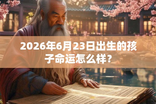 2026年6月23日出生的孩子命运怎么样? 2026年6月23日出生的孩子命运怎么样?