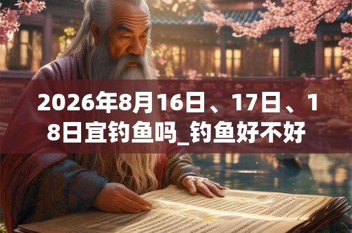 2026年8月16日、17日、18日宜钓鱼吗_钓鱼好不好