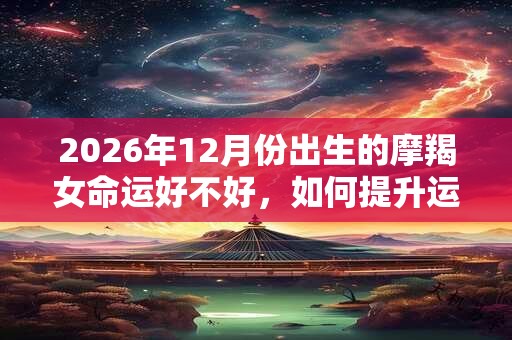 2026年12月份出生的摩羯女命运好不好，如何提升运势？