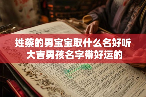 姓蔡的男宝宝取什么名好听 大吉男孩名字带好运的