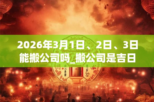 2026年3月1日、2日、3日能搬公司吗_搬公司是吉日吗 2026年3月1日、2日、3日能搬公司吗_搬公司是吉日吗