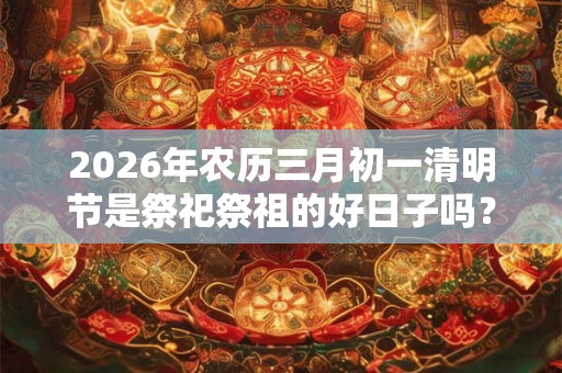 2026年农历三月初一清明节是祭祀祭祖的好日子吗？