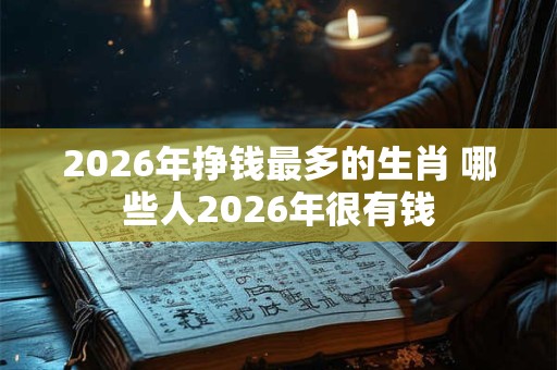 2026年挣钱最多的生肖 哪些人2026年很有钱