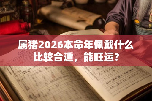 属猪2026本命年佩戴什么比较合适，能旺运？
