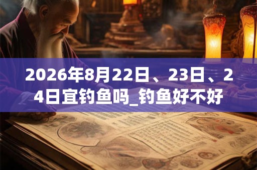 2026年8月22日、23日、24日宜钓鱼吗_钓鱼好不好
