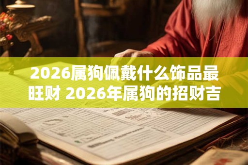 2026属狗佩戴什么饰品最旺财 2026年属狗的招财吉祥物