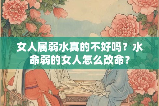 女人属弱水真的不好吗?水命弱的女人怎么改命? 女人属弱水真的不好吗?水命弱的女人怎么改命?