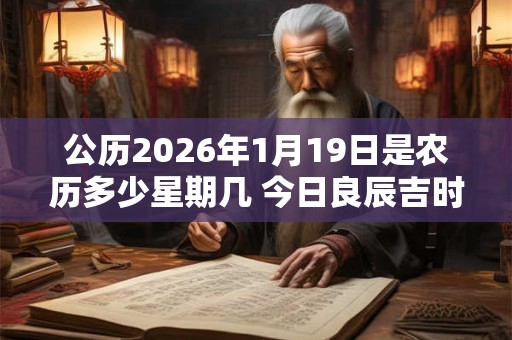 公历2026年1月19日是农历多少星期几 今日良辰吉时