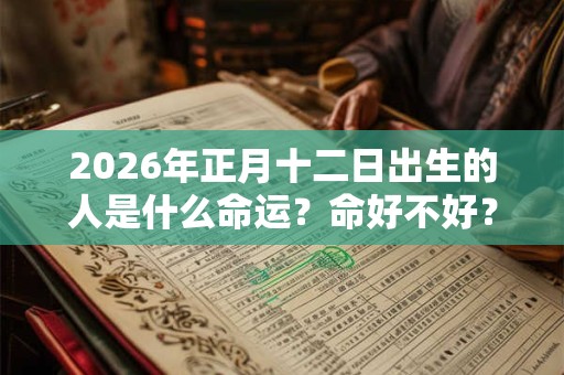 2026年正月十二日出生的人是什么命运？命好不好？