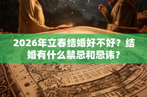 2026年立春结婚好不好？结婚有什么禁忌和忌讳？