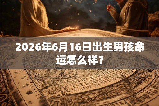 2026年6月16日出生男孩命运怎么样？